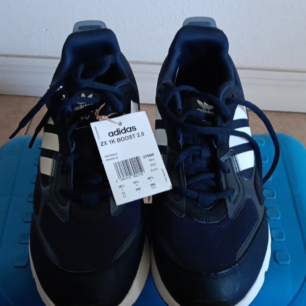 Adidas Men's ZX 1K Boost 2.0 Black and White Sneakers